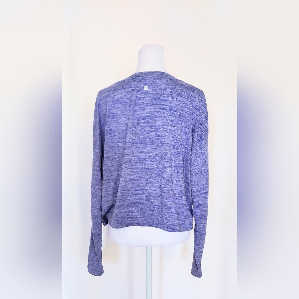 Z by Zella Cropped Pullover Shirt Long Sleeve Purple Heather Size XS - Picture 5 of 8